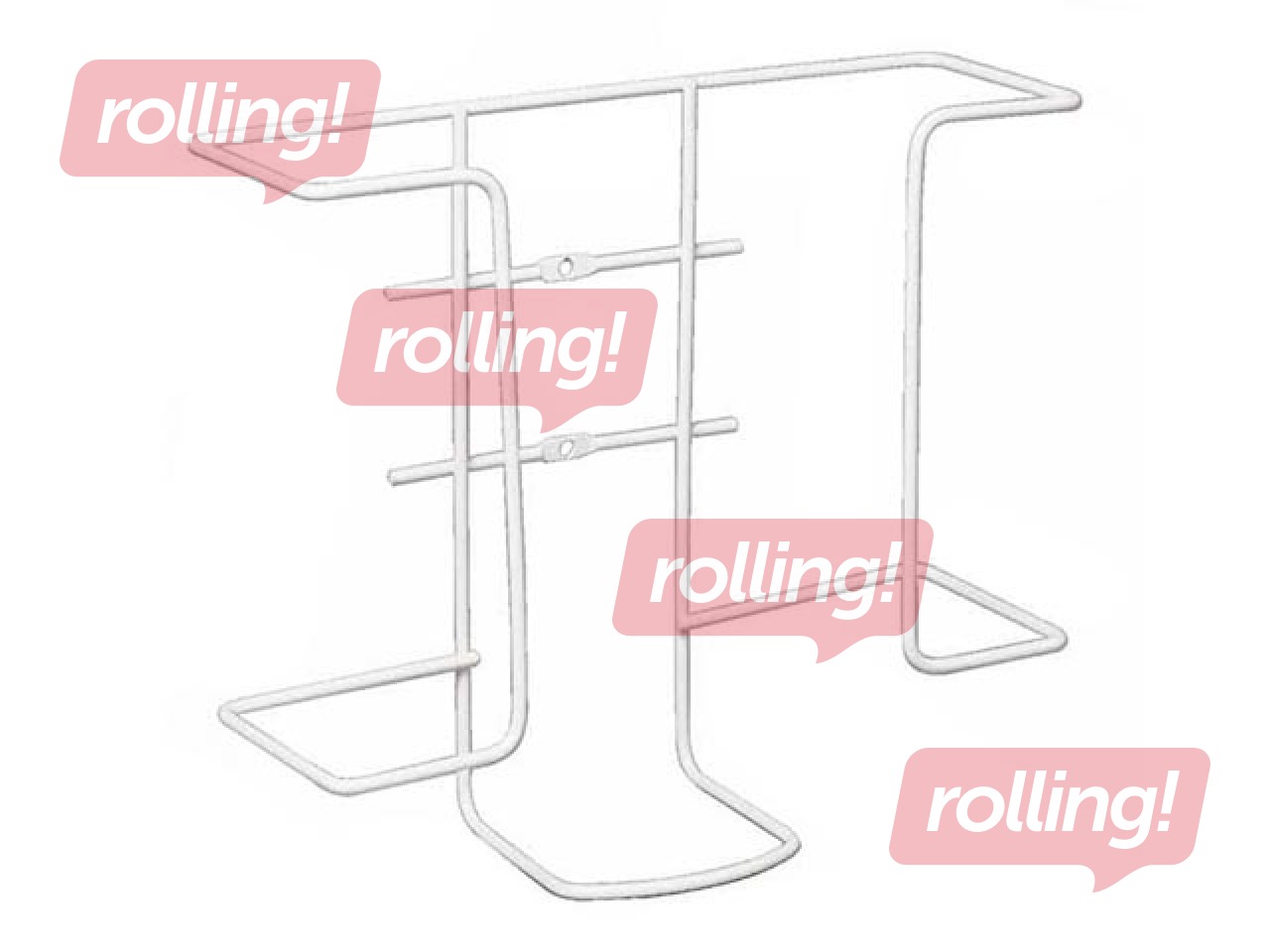 Metal glove holder, wall-mounted, white
