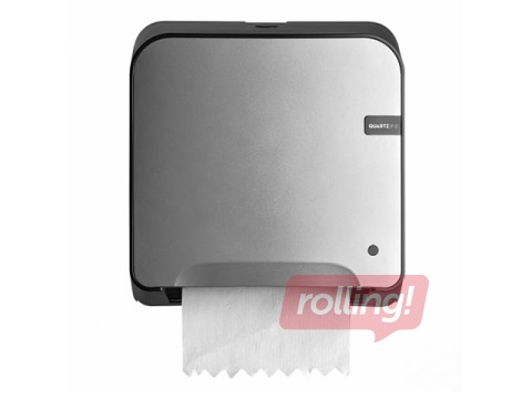 Paper towel roll holder QuartzLine, Autocut, plastic, silver