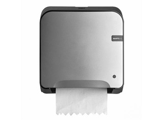 Paper towel roll holder QuartzLine, Autocut, plastic, silver