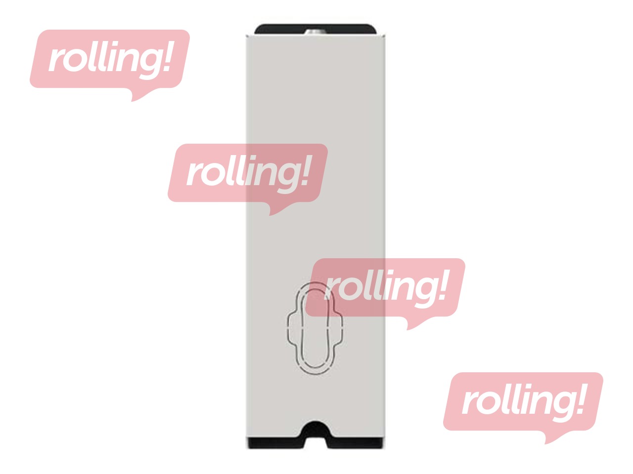 Hügieenitoodete hoidik, roostevaba teras, valge, 11,2x35x9,8cm