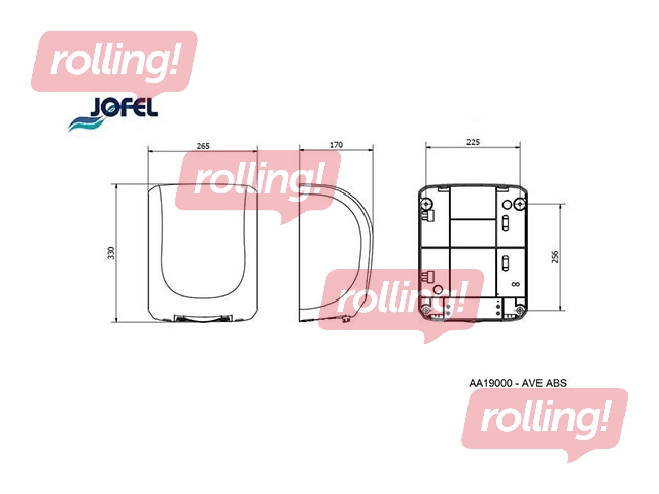 Elektriline kätekuivati JOFEL AVE, Hepa filter, ABS, must, 1400W