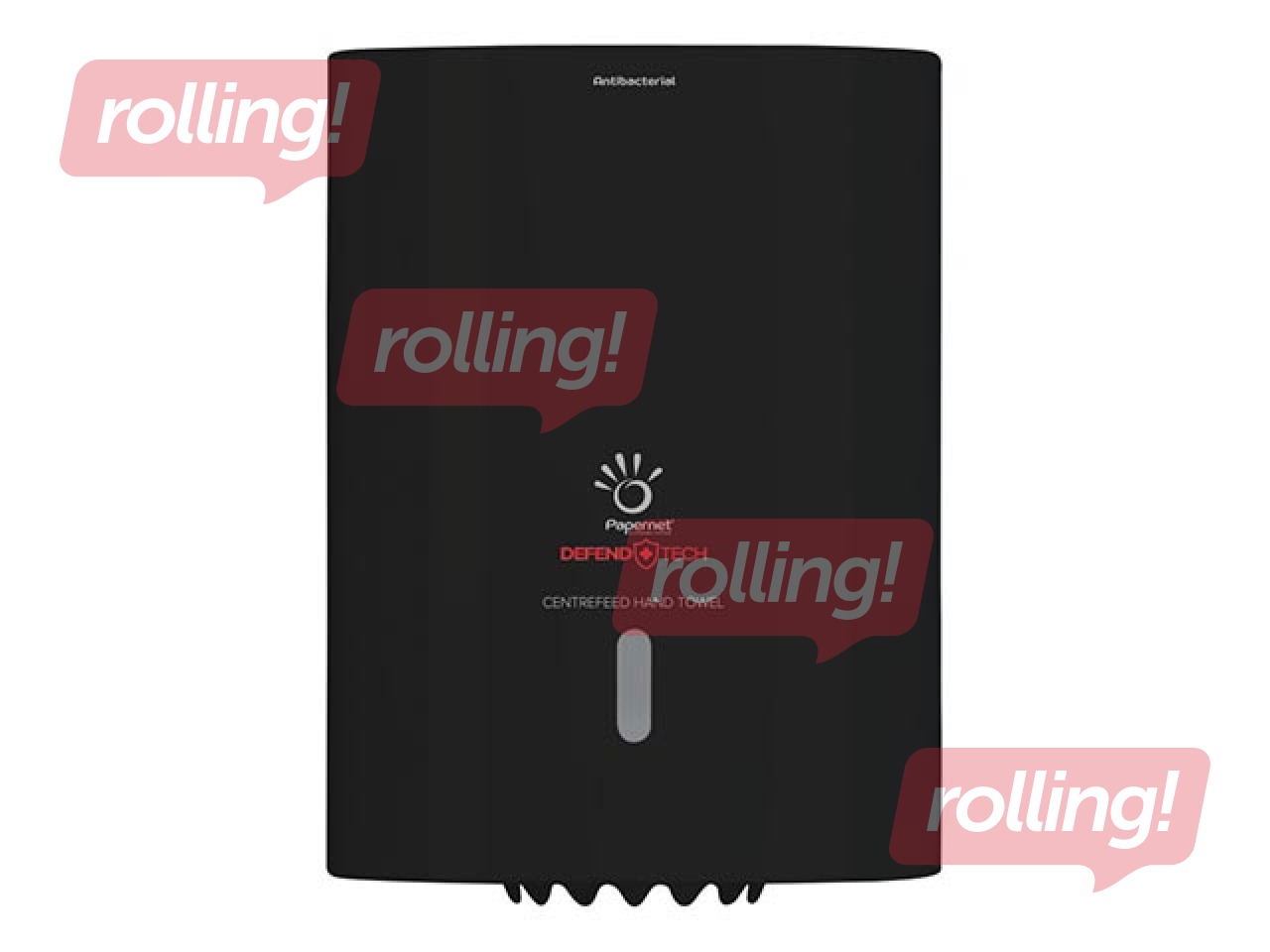 Paper hand towel holder Papernet, for rolls, plastic, antibacterial, black