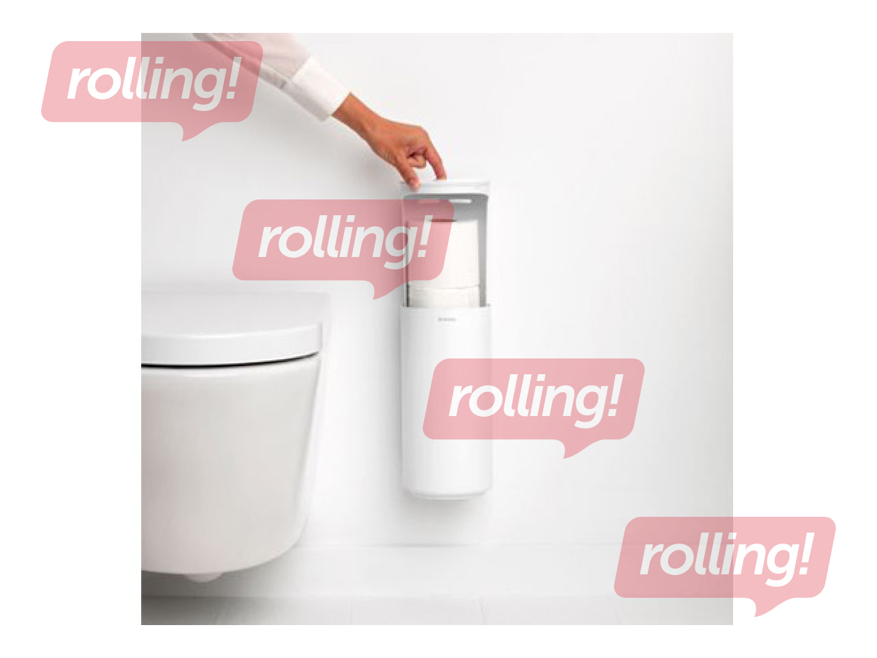 Tualetes papīra ruļļos turētājs Brabantia MindSet, balts