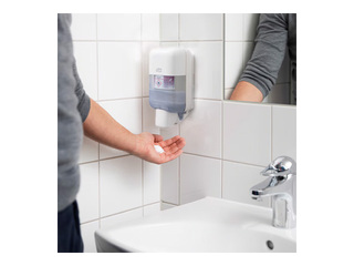 Дозатор мыла и дезинфицирующего средства Tork Mini S5, пластиковый, белый