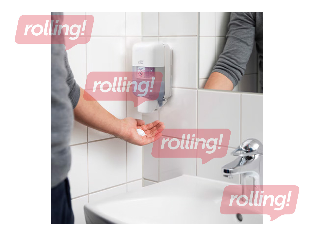 Дозатор мыла и дезинфицирующего средства Tork Mini S5, пластиковый, белый