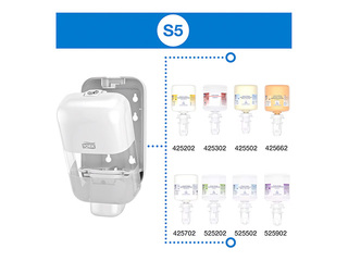 Seebi- ja desinfitseerimisvahendi dosaator Tork Mini S5, plastist, valge