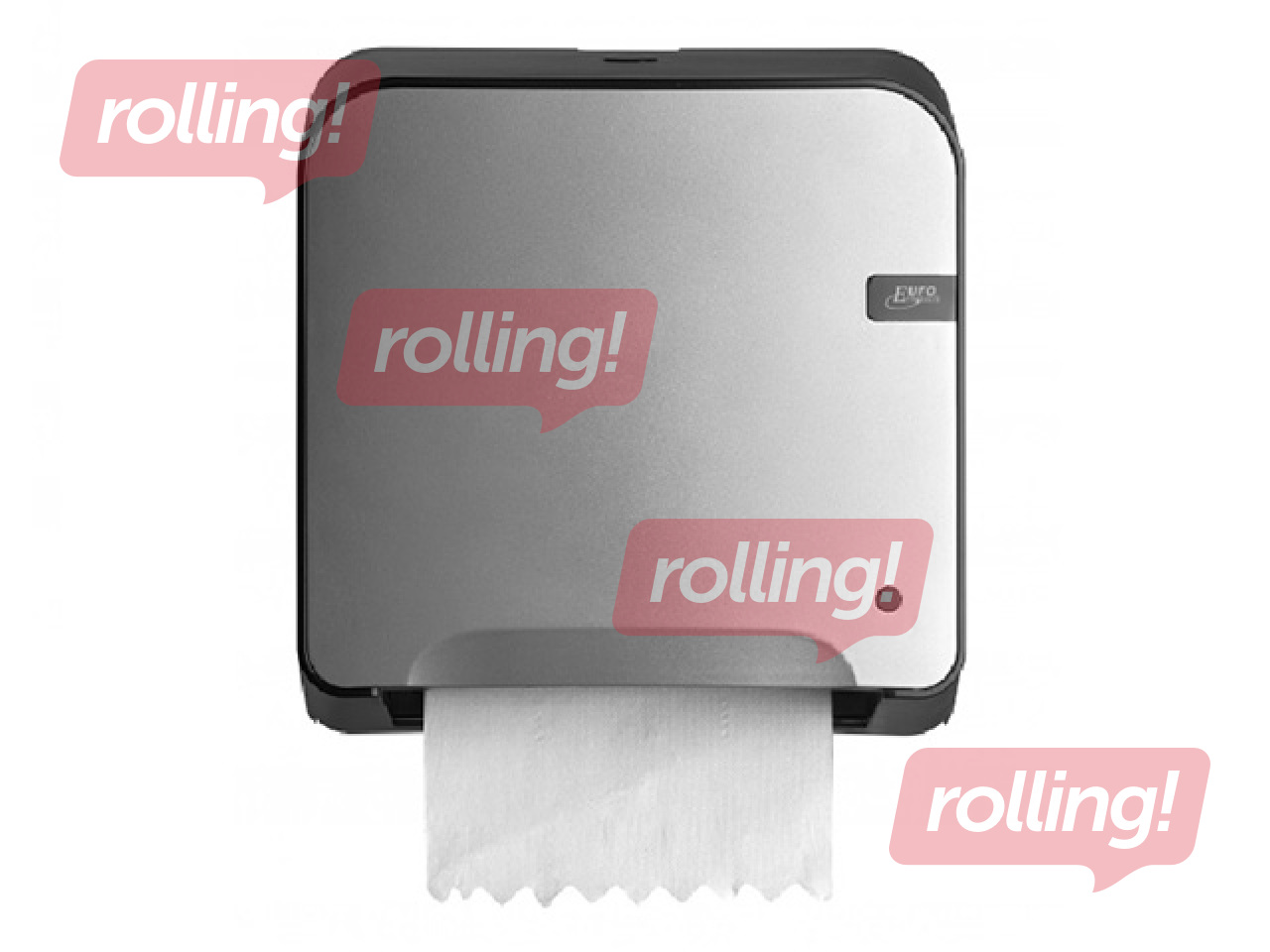 Papīra dvieļu ruļļos turētājs QuartzLine Euro Matic Mini, ar sensoru, plastikāta, sudrabs
