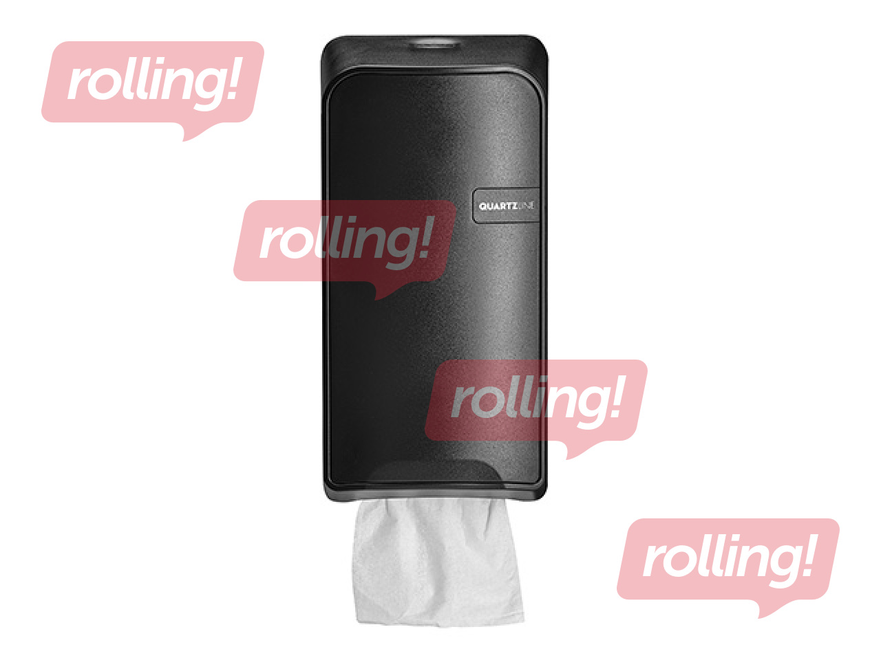 Tualettpaberi lehejaotur QuartzLine, T3, plastist, must