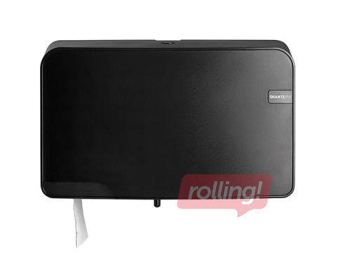 Держатель для туалетной бумаги QuartzLine, Mini, Duo Jumbo, T2, на 2 рулона, пластиковый, чёрный