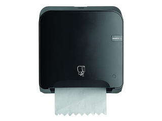 Paper Towel Roll Dispenser QuartzLine, Mini Matic, Tear & Go, H1, with sensor, plastic, black