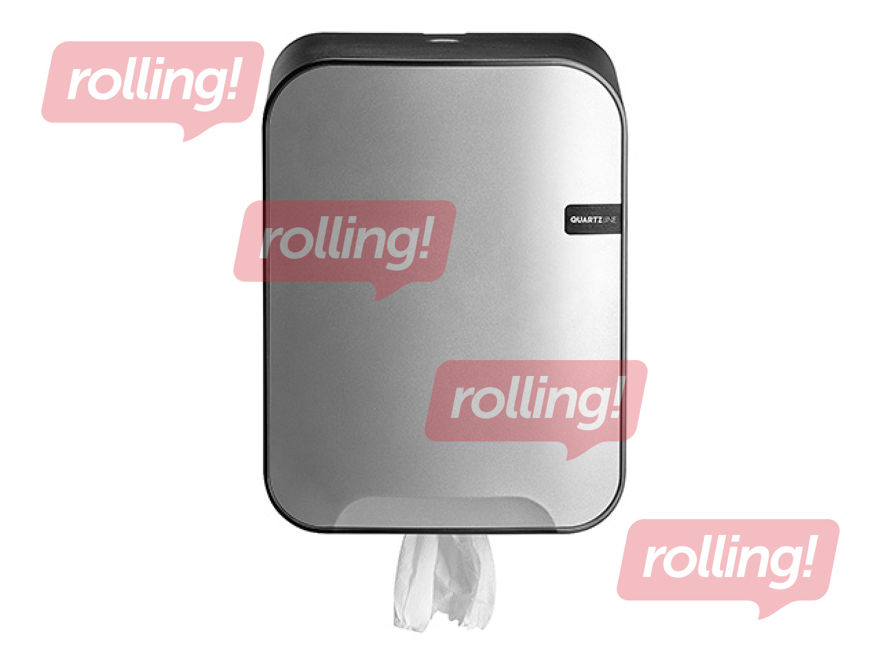 Paberrätikuhoidik QuartzLine Midi, plastist, hõbedane