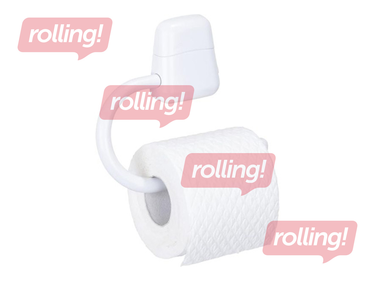 Toilet paper holder, plastic, 17.5x3x15.5cm