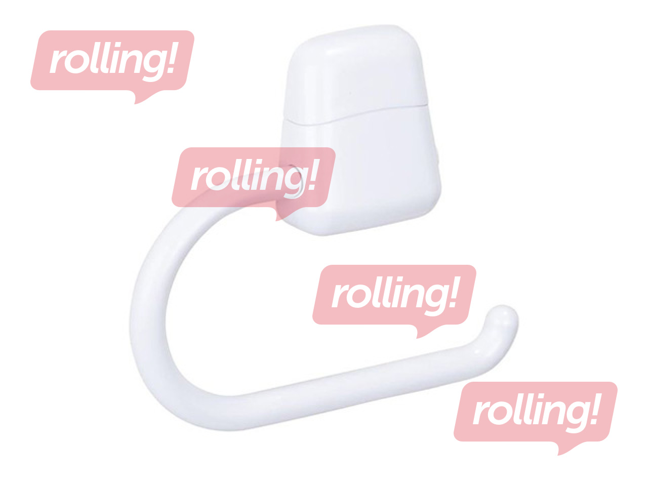 Toilet paper holder, plastic, 17.5x3x15.5cm
