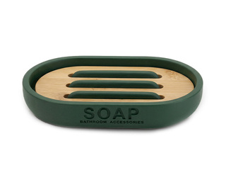 Soap dish Duschy Nature, dark green
