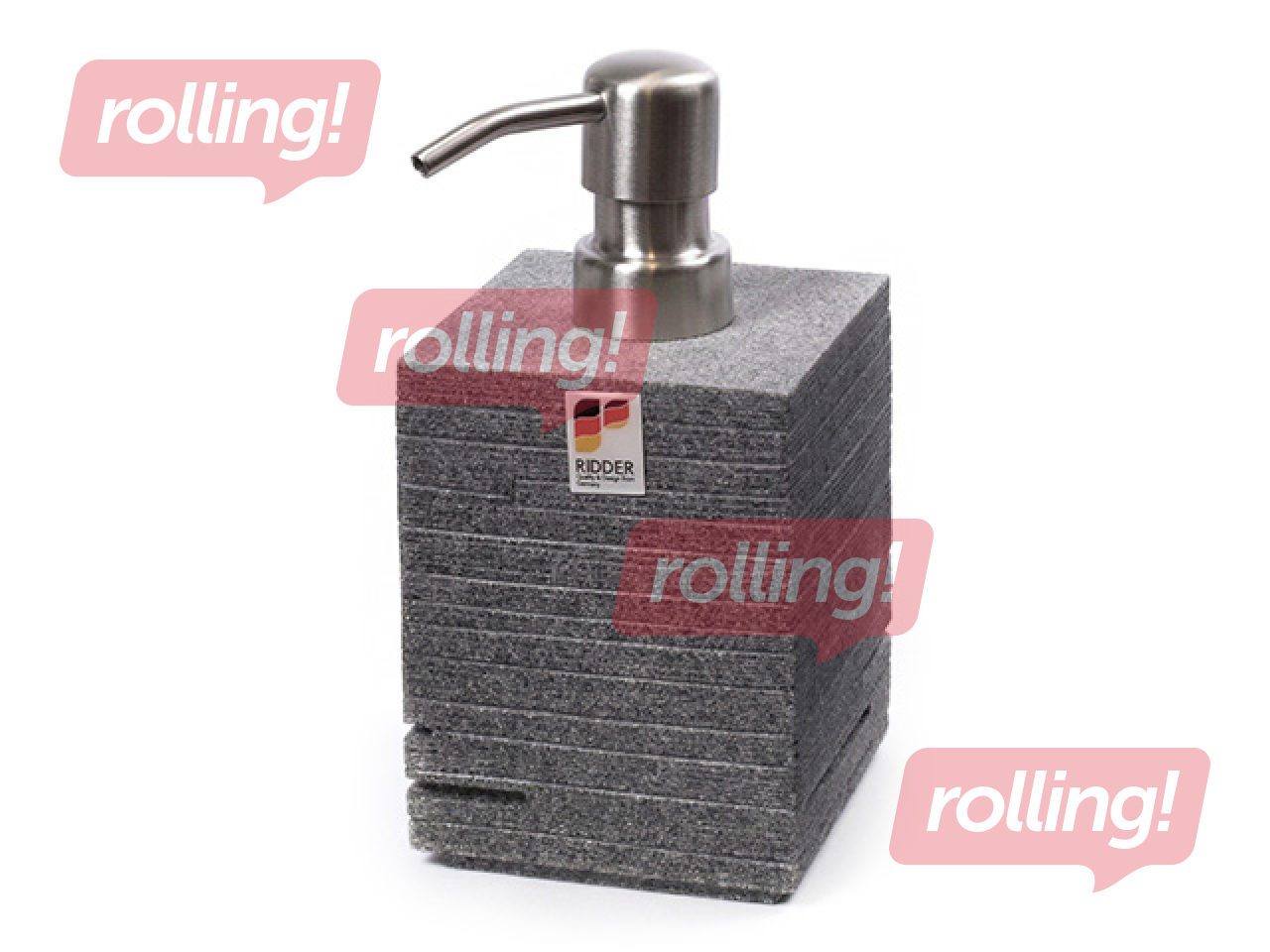 Ziepju dozators Ridder Brick, pelēks