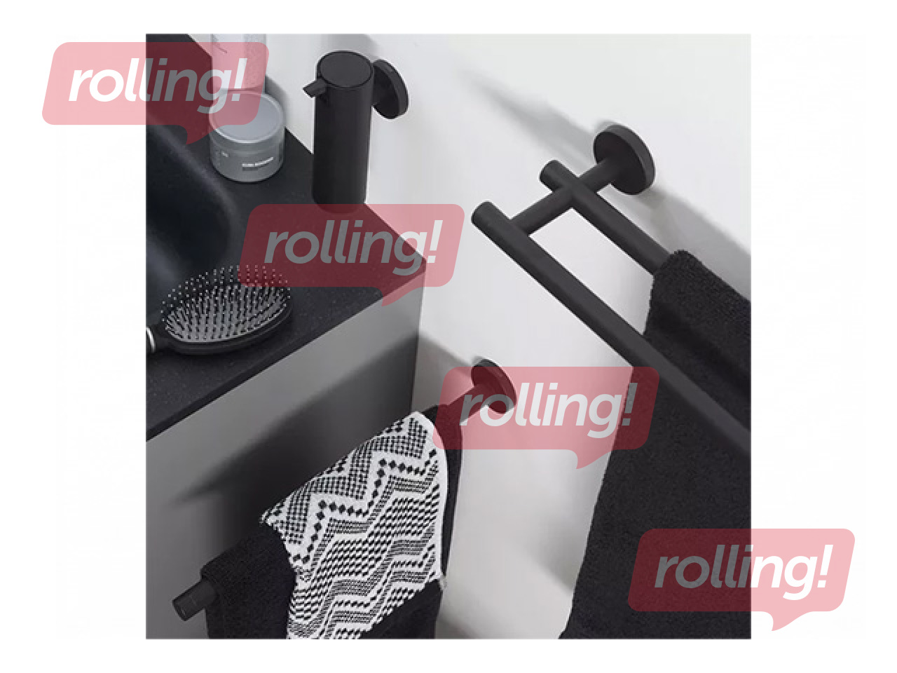 Дозатор для мыла Boston, настенный, чёрный, 125мл