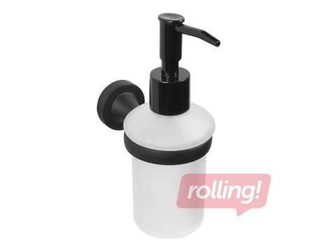 Soap dispenser Carbon, wall-mounted, black
