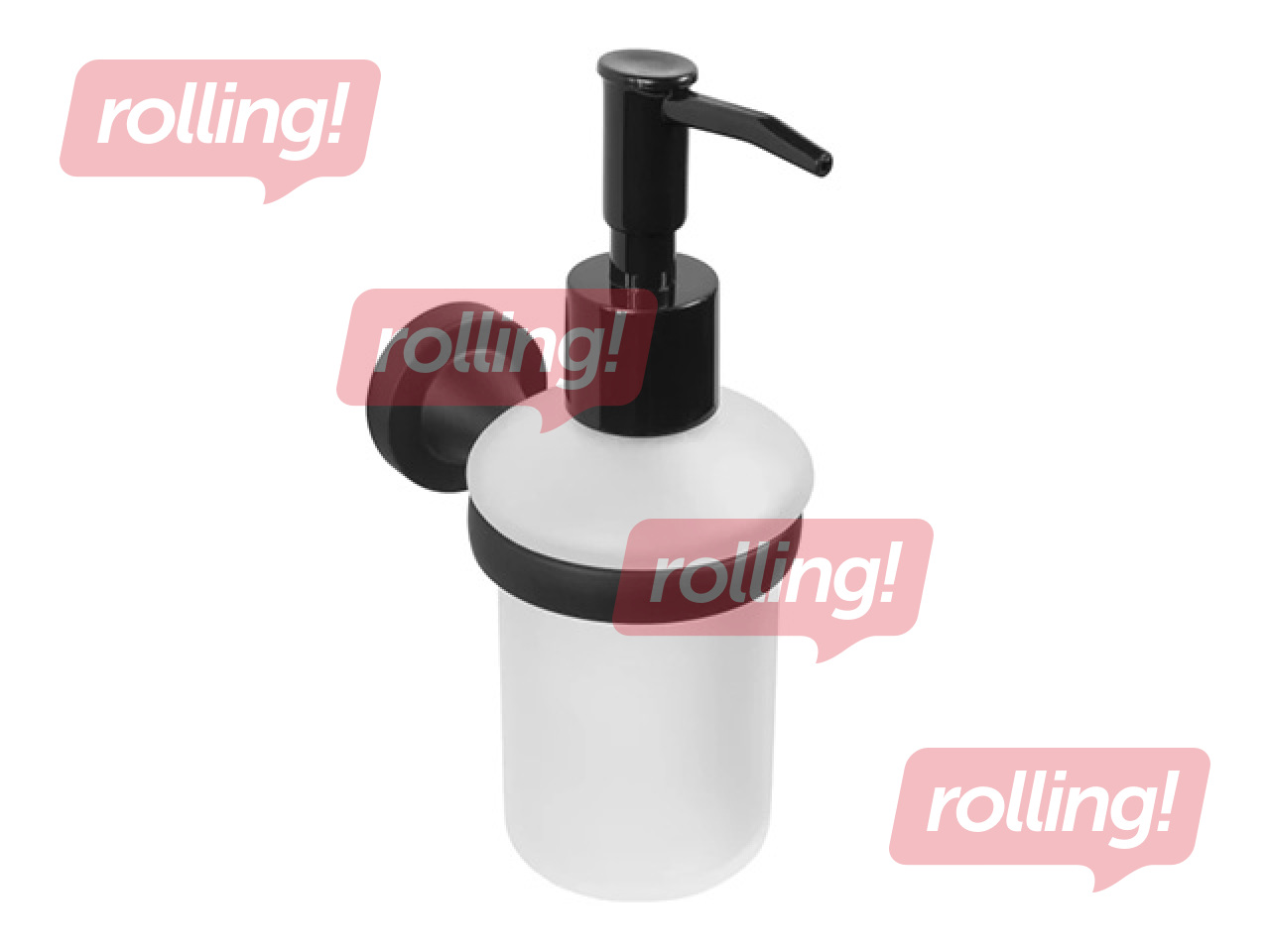 Soap dispenser Carbon, wall-mounted, black