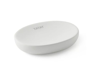 Soap dish Tatay Soft, ceramic, white