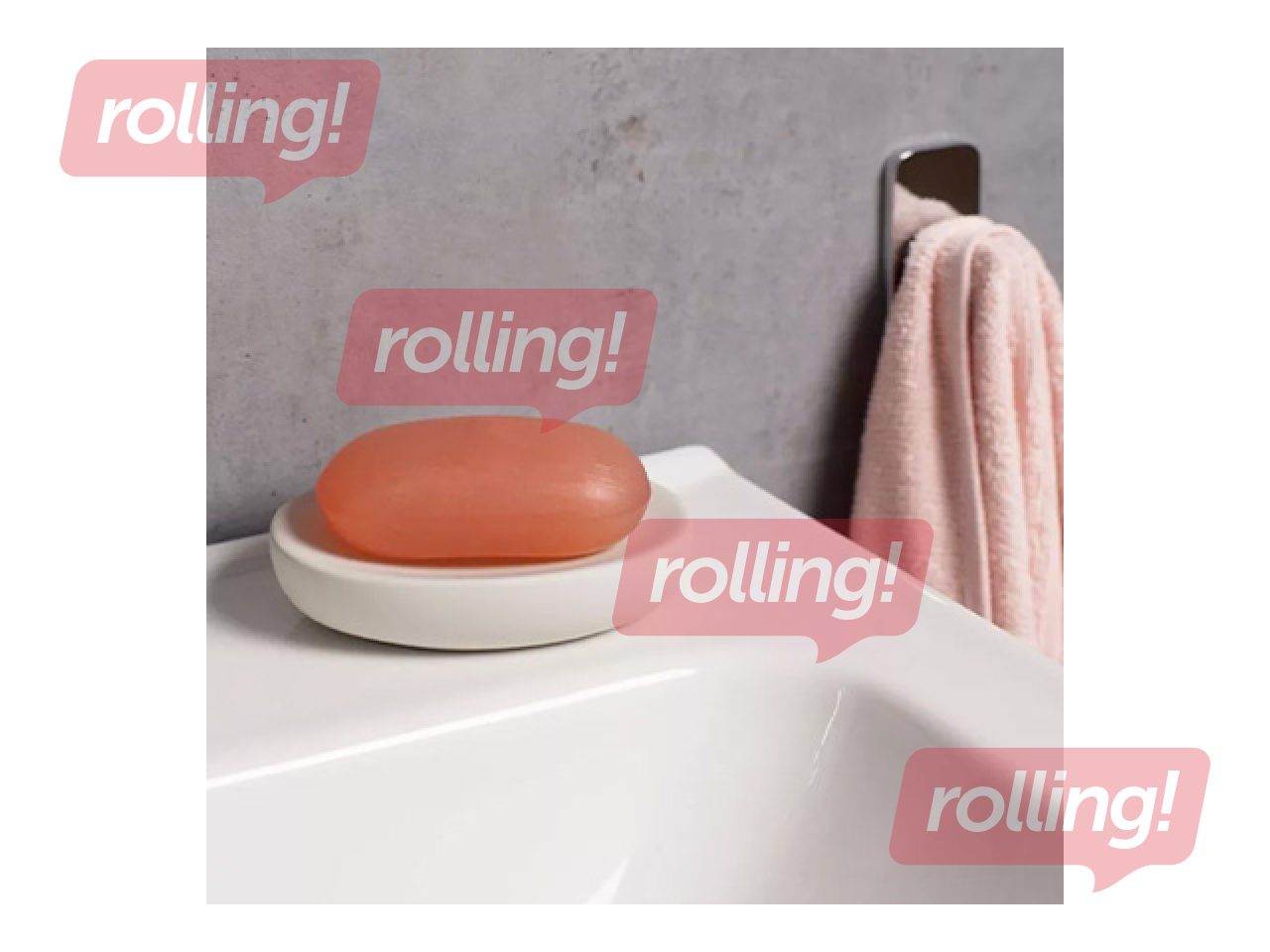 Soap dish Tatay Soft, ceramic, white