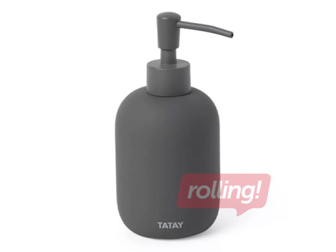 Дозатор для мыла Tatay Soft, керамика, серый