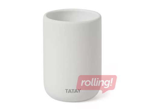 Стакан для зубных щёток Tatay Soft, керамика, белый
