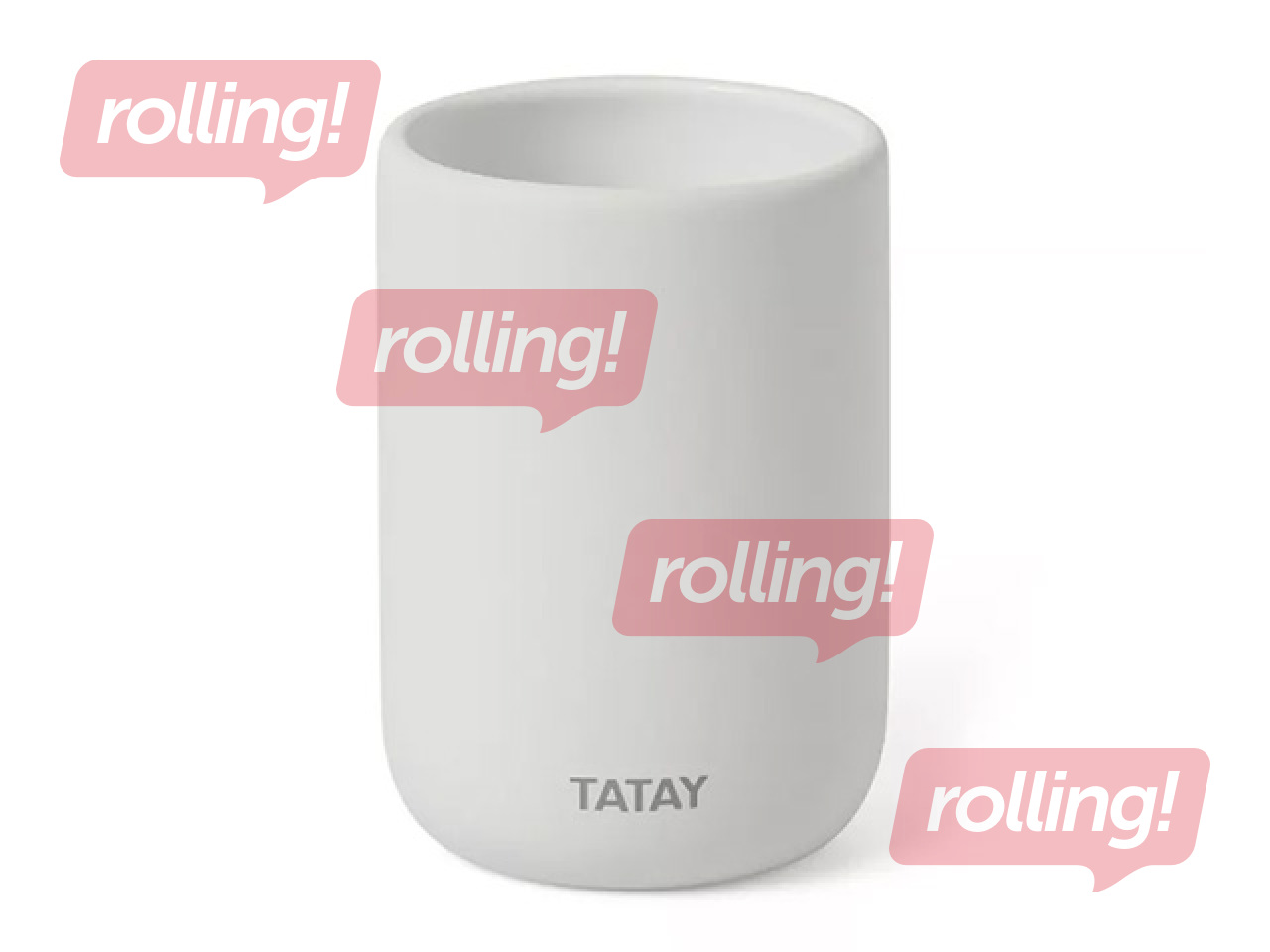 Стакан для зубных щёток Tatay Soft, керамика, белый