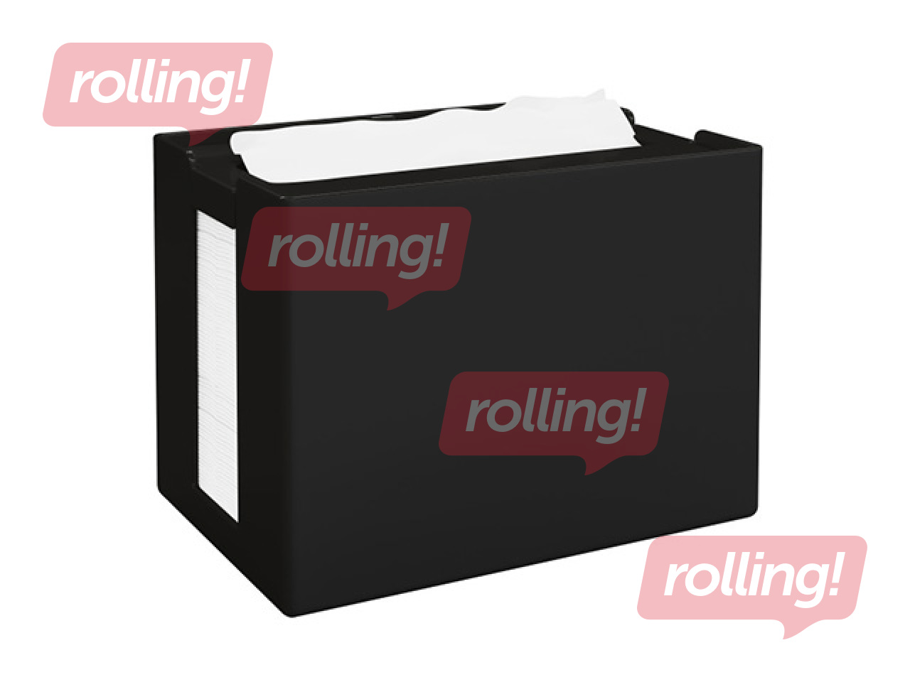 Salvrätikuhoidja Papernet, plastik, must