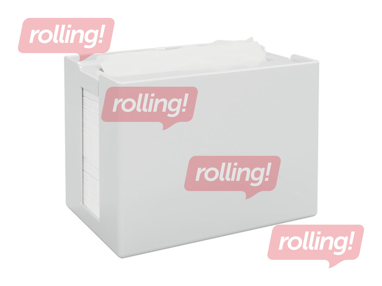 Salvrätikuhoidja Papernet, plastik, valge