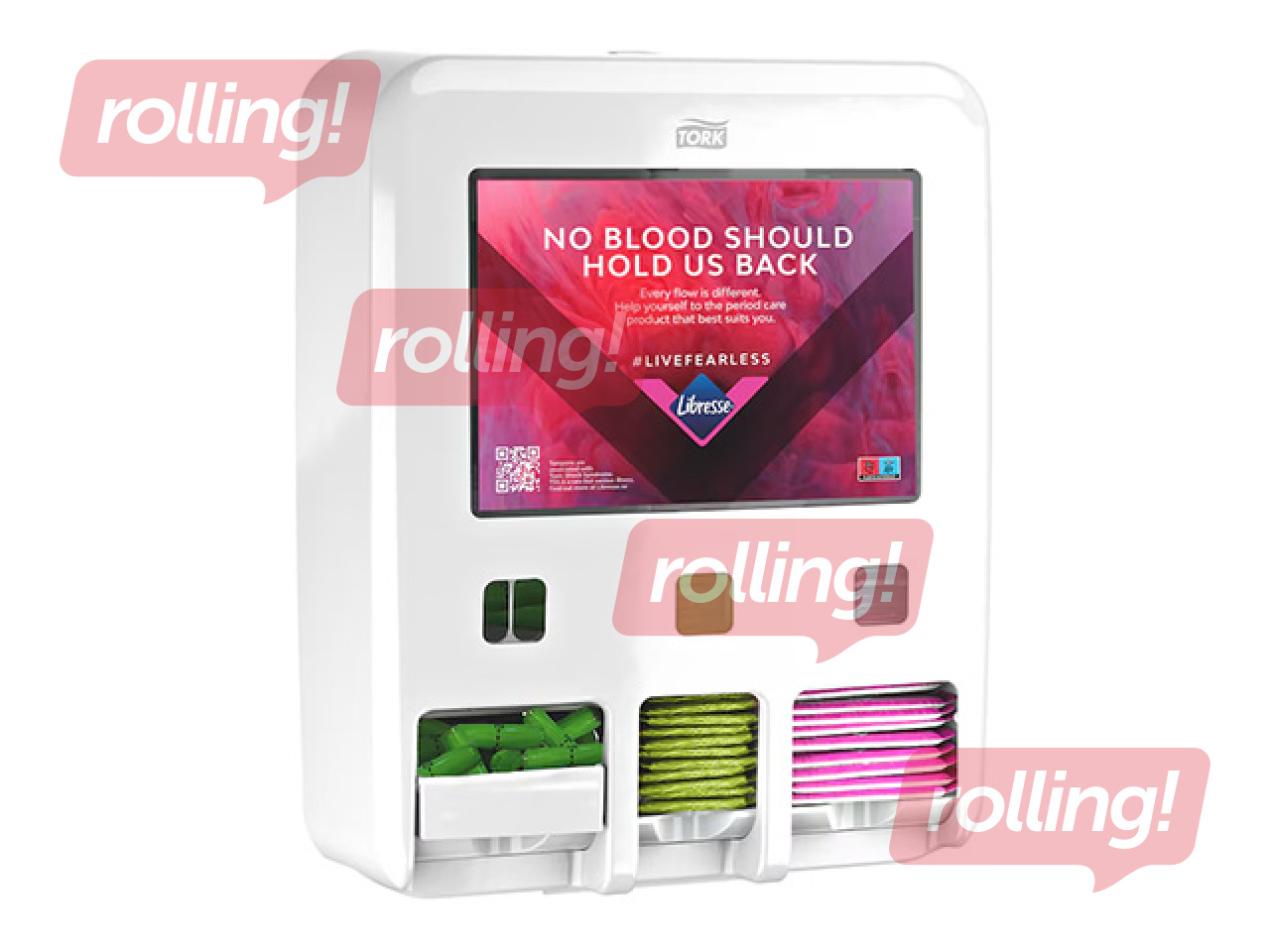 Держатель для гигиенических средств Tork, пластиковый, белый