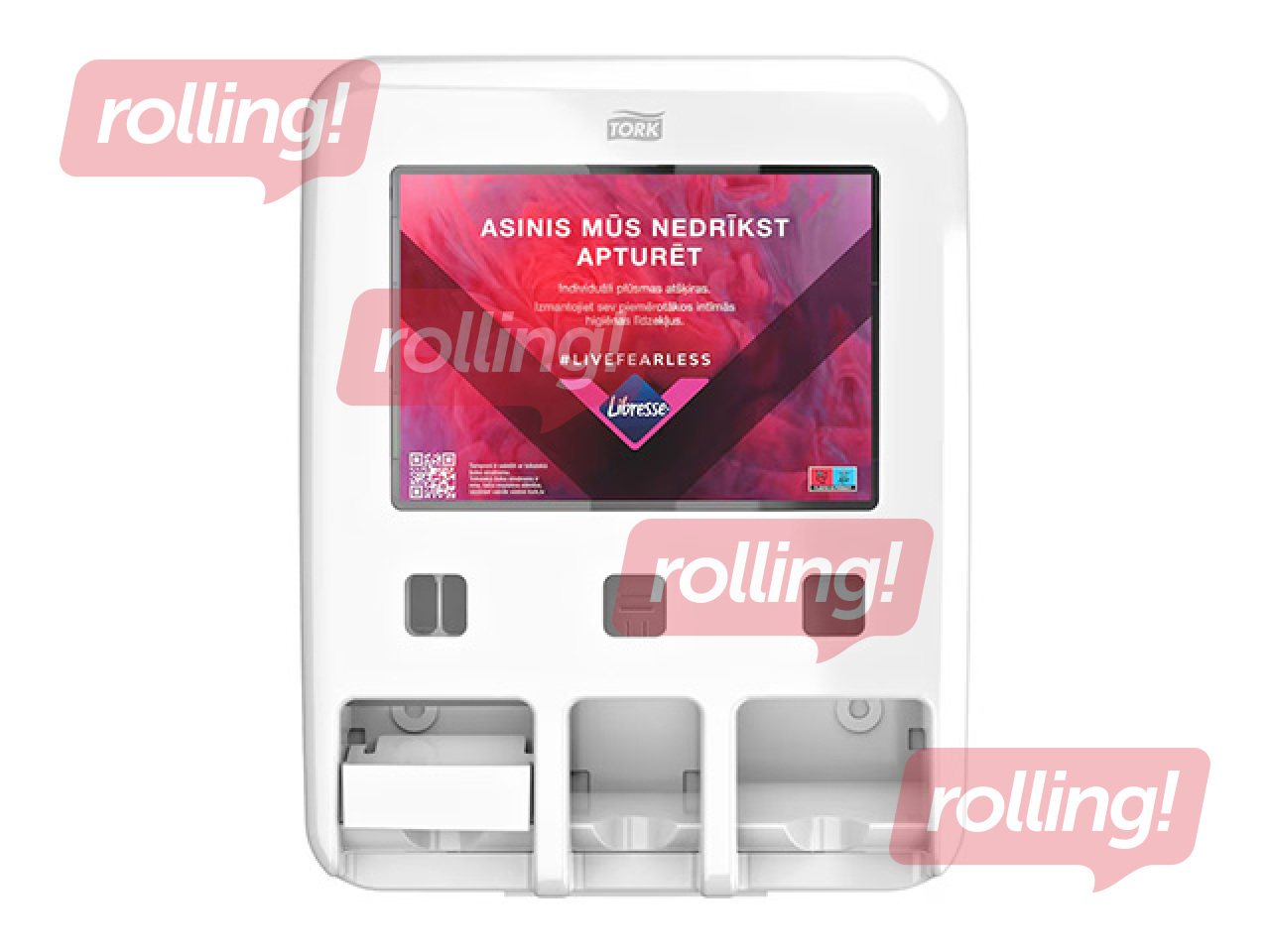 Hügieenitarvete hoidik Tork, plastik, valge