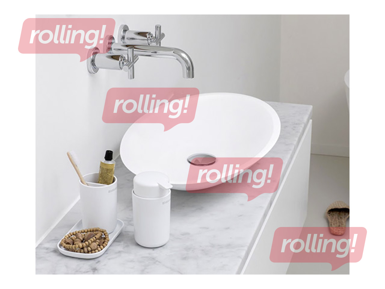 Bathroom accessory set Brabantia, plastic, white, 3 pcs.