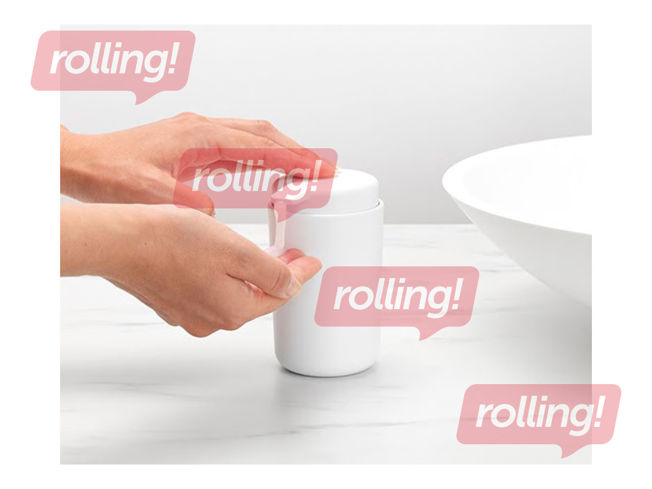 Ziepju dozators Brabantia, plastmasa, balts, 250ml