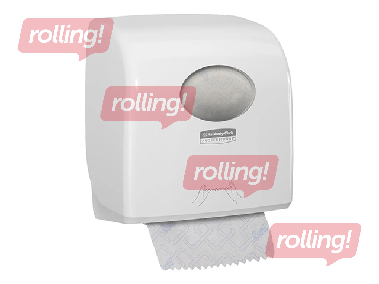 Paberrätikurulli hoidja Kimberly-Clark, Aquarius Slimroll, plastist, valge