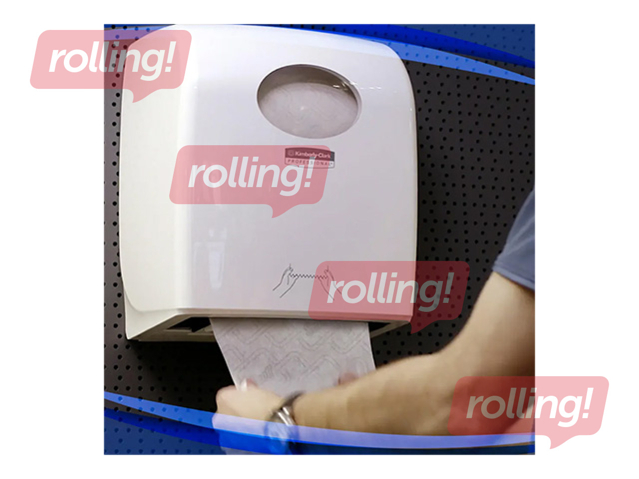 Paberrätikurulli hoidja Kimberly-Clark, Aquarius Slimroll, plastist, valge