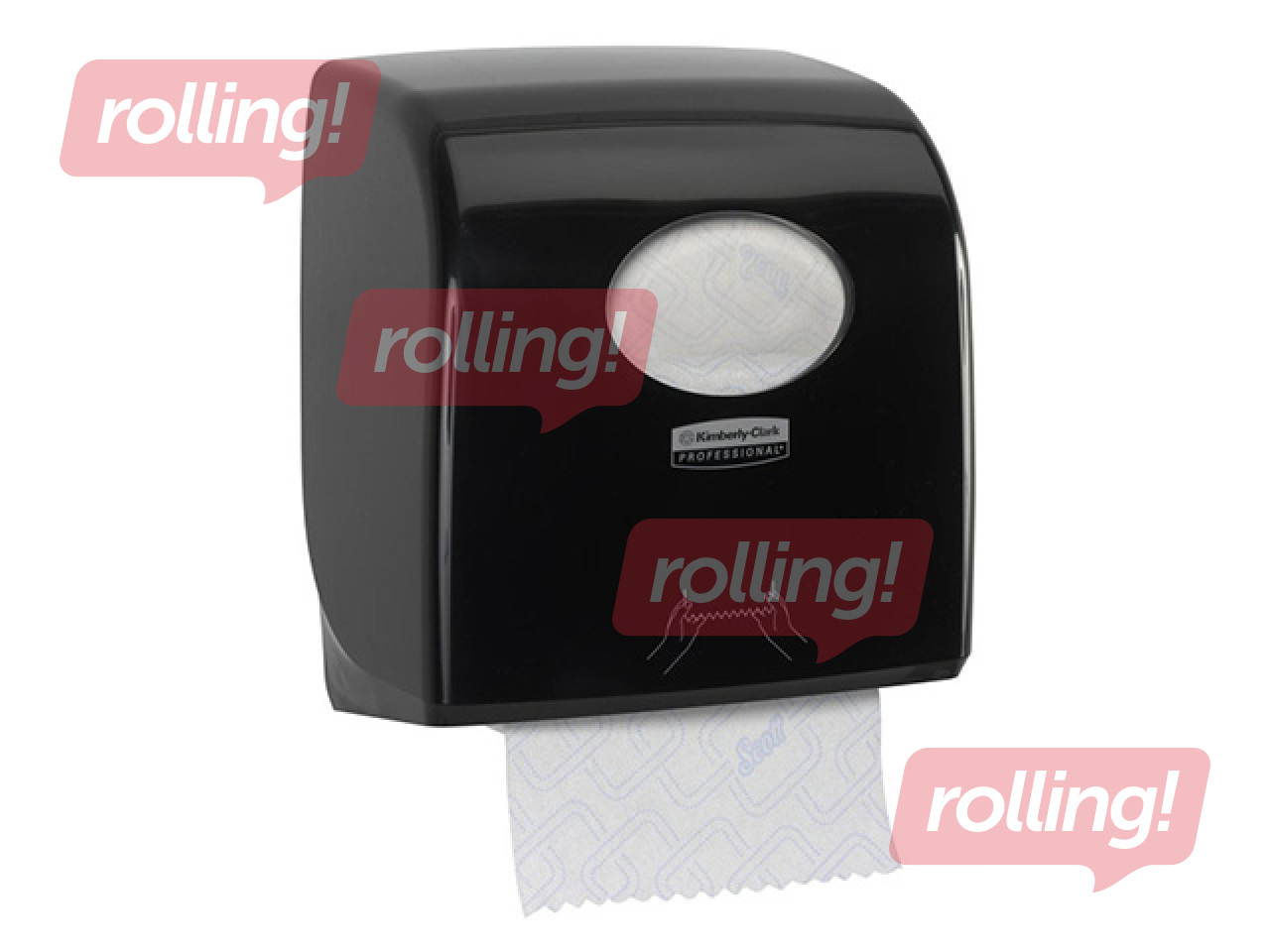 Paberrätikurulli hoidja Kimberly-Clark, Aquarius Slimroll, plastist, must