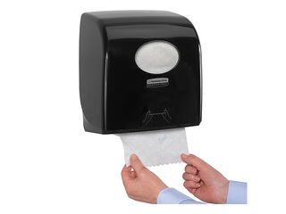 Paberrätikurulli hoidja Kimberly-Clark, Aquarius Slimroll, plastist, must