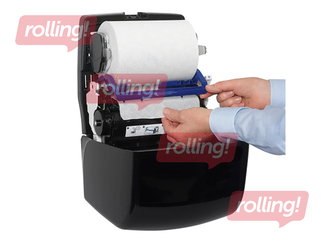 Paberrätikurulli hoidja Kimberly-Clark, Aquarius Slimroll, plastist, must
