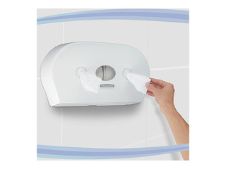 Tualettpaberi hoidja Kimberly-Clark, Aquarius, Mini Twin, plastist, valge