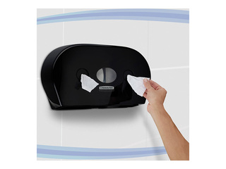Tualettpaberi hoidja Kimberly-Clark Aquarius, kahe rulliga, plastist, must