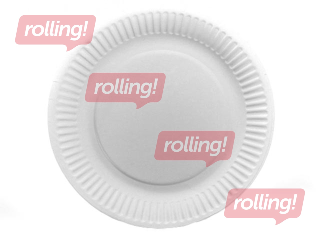 Papīra šķīvji, balti, 18cm, 100 gab.