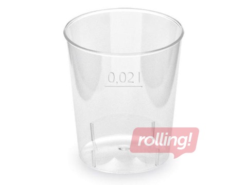 Glasses - plastic, clear, 20ml, 50 pcs.