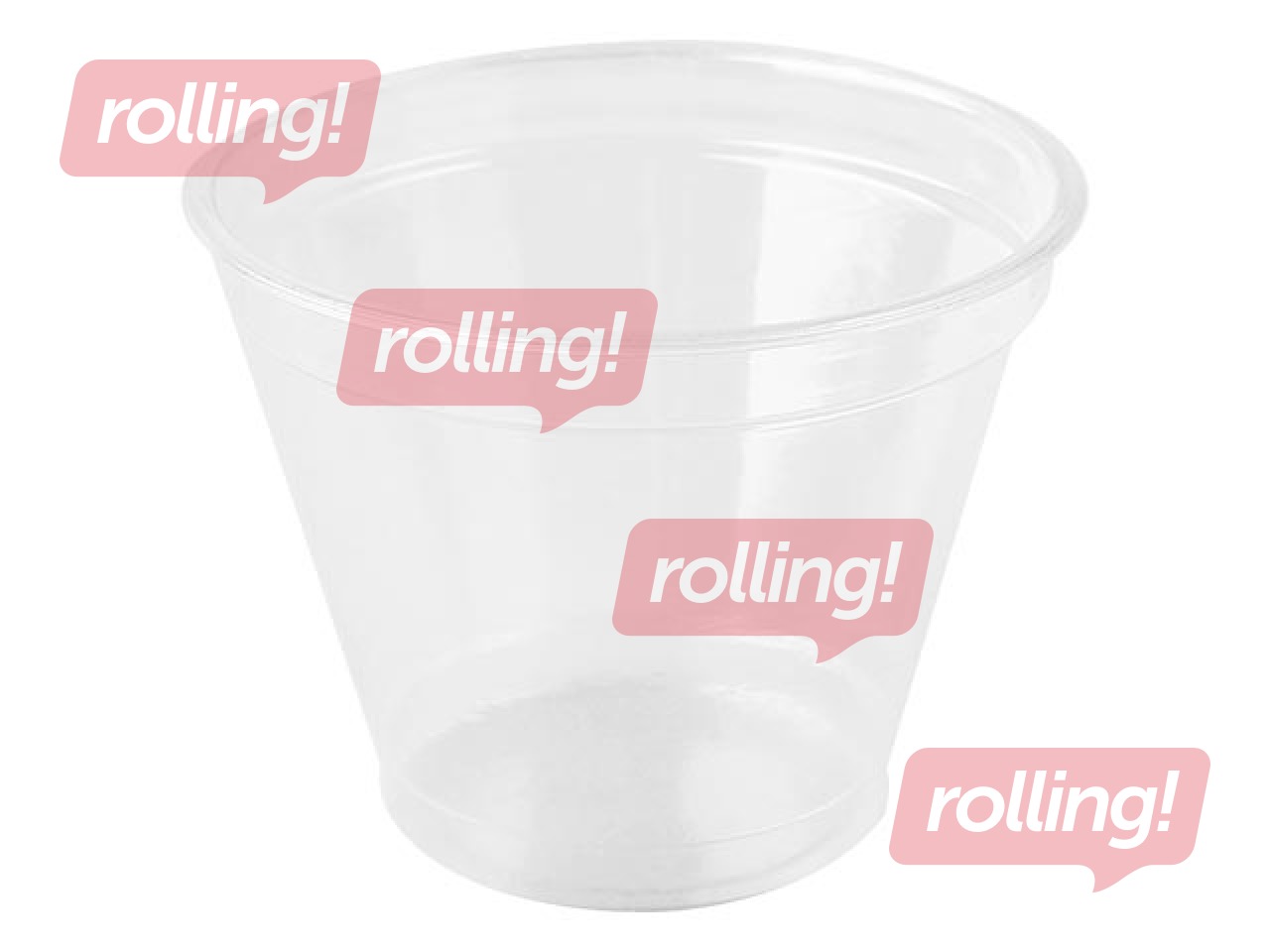 Пластиковые стаканы прозрачные, ø95мм, 200 / 280мл, ПЭТ, 50шт.