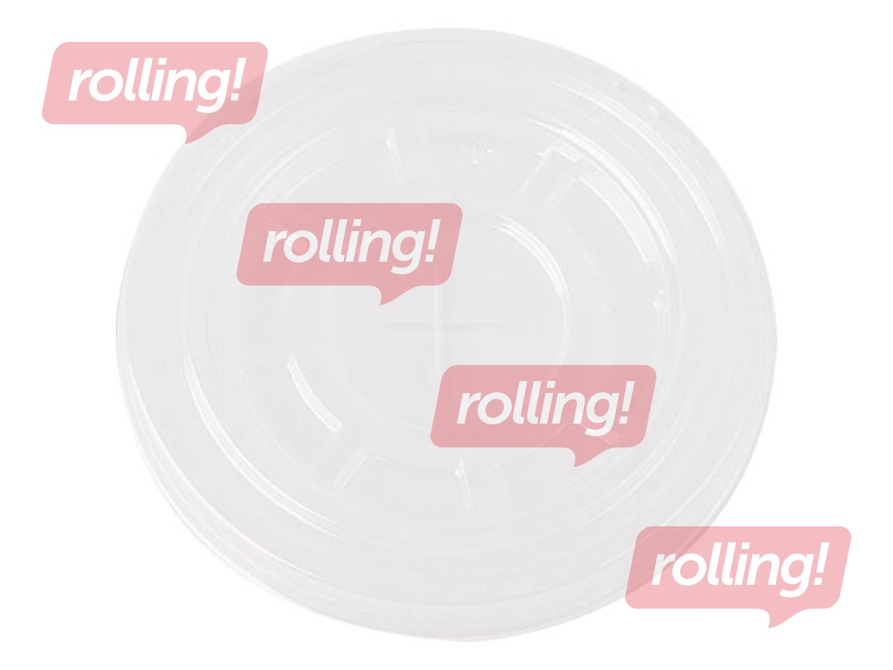 Transparent plastic caps with cross cut for straw, ø95mm, PET, 50pcs.