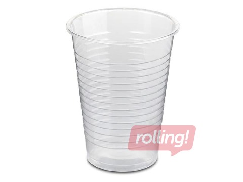 Plastic cups, transparent, 200ml, 100 pcs.