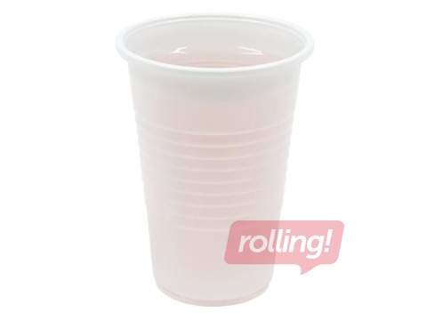 Plastikust topsid, valge, 200ml, 100 tk.