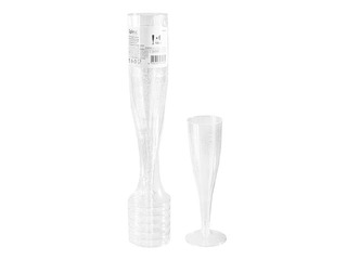 Šampanjaklaasid Spino, plastik, läbipaistev, 100ml, 6 tk.