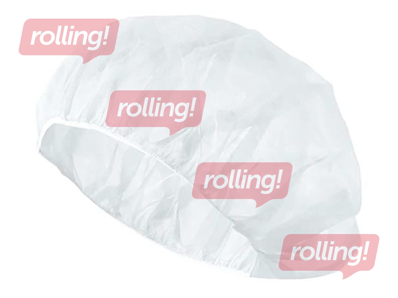 Cepure polipropilēna, vienreizlietojamā, balta, 100 gab.