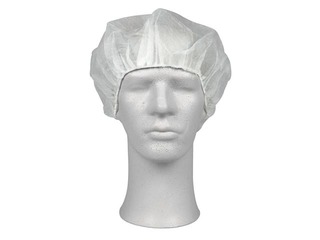 Hat polypropylene, disposable, white, 100 pcs.