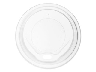 Kaaned pabertopsidele, plast, ø80 mm, valged, 100 tk.